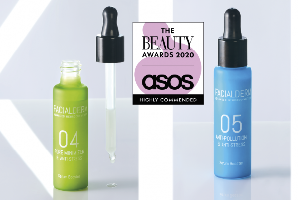 El sérum Reductor de Poros y el sérum Antipolución de Facialderm, productos recomendados por The Beauty Awards 2020 Asos